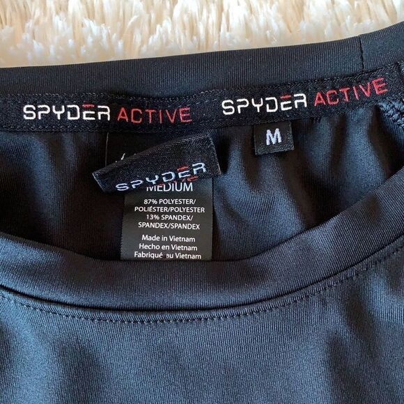 Spyder black active wear crop top size medium - Picture 8 of 16